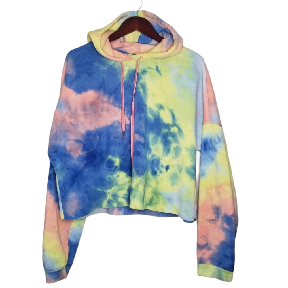 Rue21 Crop Tie Dye Multi Color Hoodie